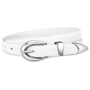 Womens Skinny Leather Belt For Jeans Dresses Pants,ladies Thin Waist Silver🐹